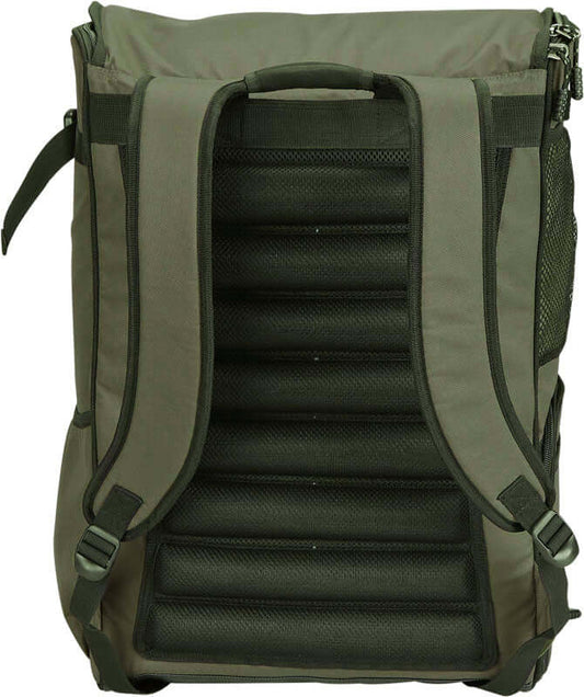 K-Karp SUPREME STALK RUCKSACK back view showing padded shoulder straps and storage compartments.