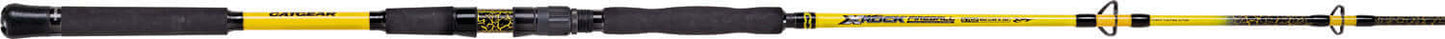 Catgear X-ROCK FIREBALL 2102/250 fishing rod designed for catfish and sturgeon in river environments.