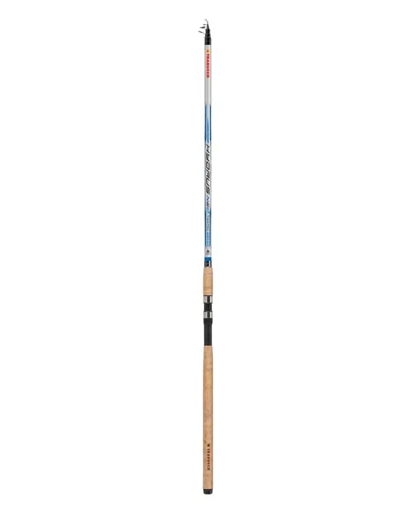 Canna da pesca Trabucco Hydrus Neo T-Match 4205/50, lunga 4,20 m, in carbonio S.H.M.R., azione parabolica.
