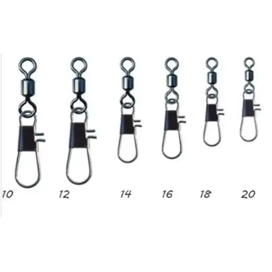 Rolling Interlock Snap - Misura 20, Carico di Rottura 7 kg / 15 lb - FISHING TIME, è tempo di pesca!