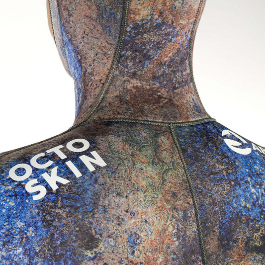Abysstar Octoskin neoprene wetsuit designed for apnea and spearfishing with camouflage pattern.