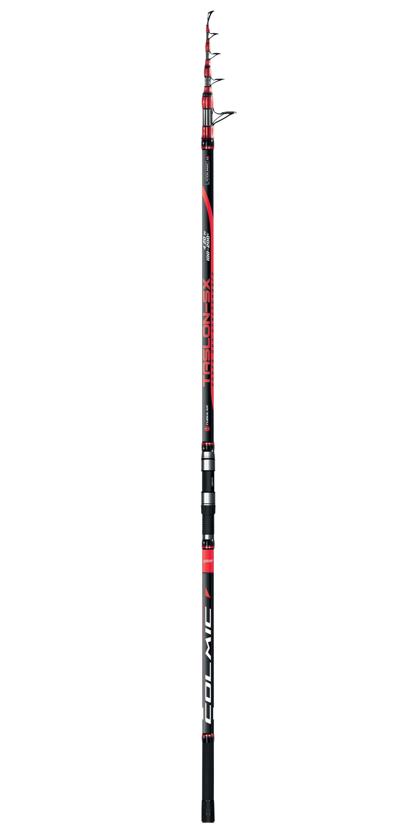 Colmic Taslon-SX telescopic surfcasting rod, designed for power and precision in fishing.