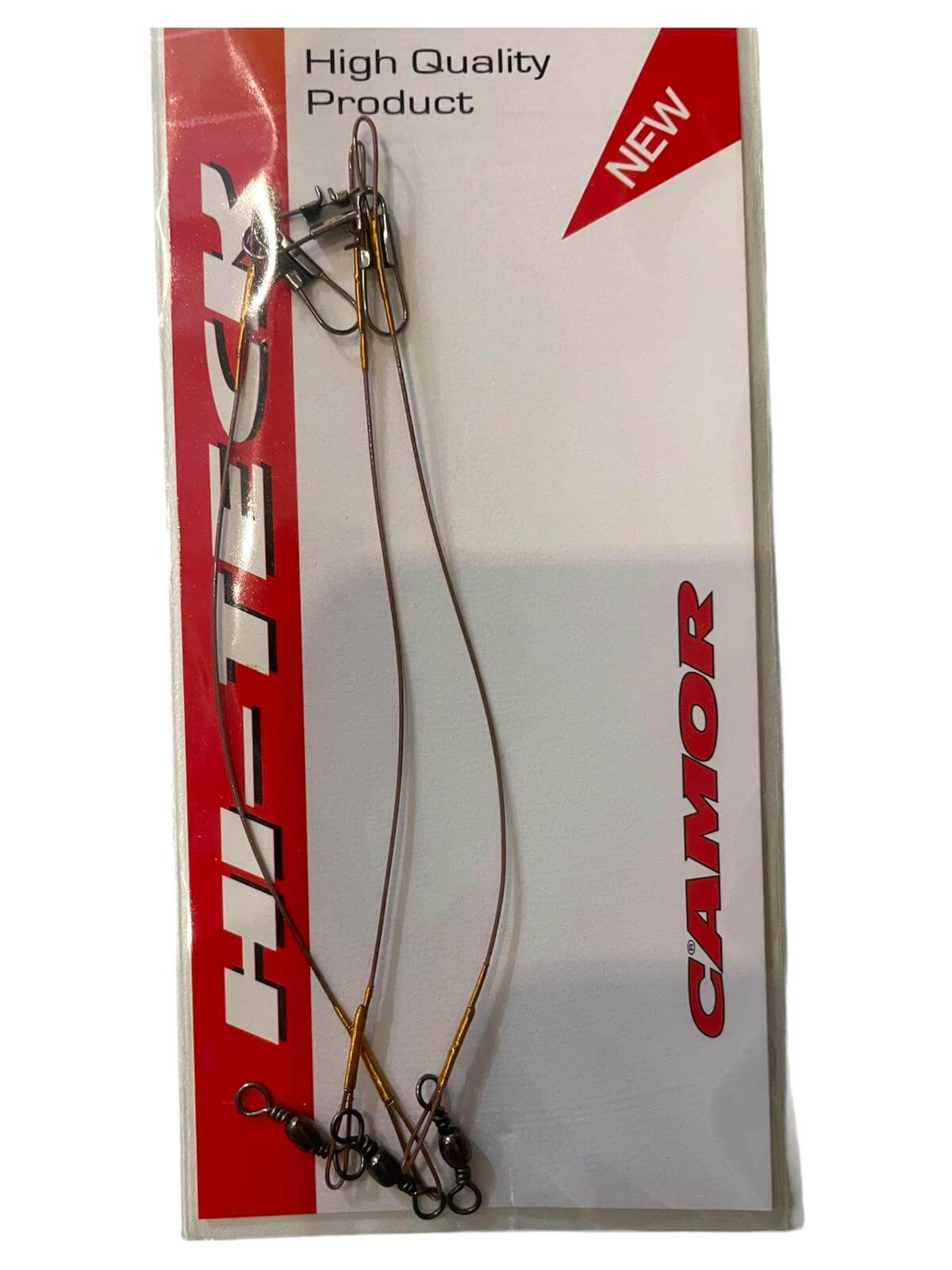 CAMOR HI-TECH Wire Leader 7 kg packaging showing high quality wire leaders designed for predator fishing.