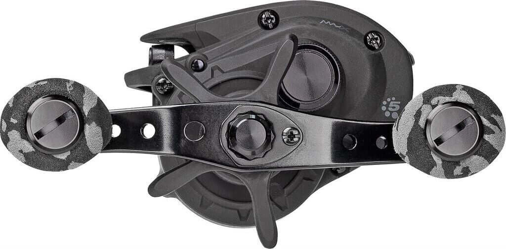 Abu Garcia Max™ X Black Ops Casting Reel with a compact, lightweight design and DuraGear™ gears for optimal performance.