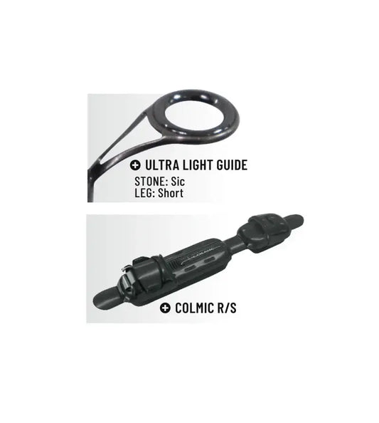 Colmic Espirit Power features ultra light guide and Colmic R/S for enhanced fishing performance and control.