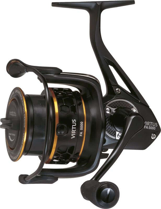 Mulinello da spinning Virtus FA, progettato per affidabilità e fluidità di recupero nella pesca.