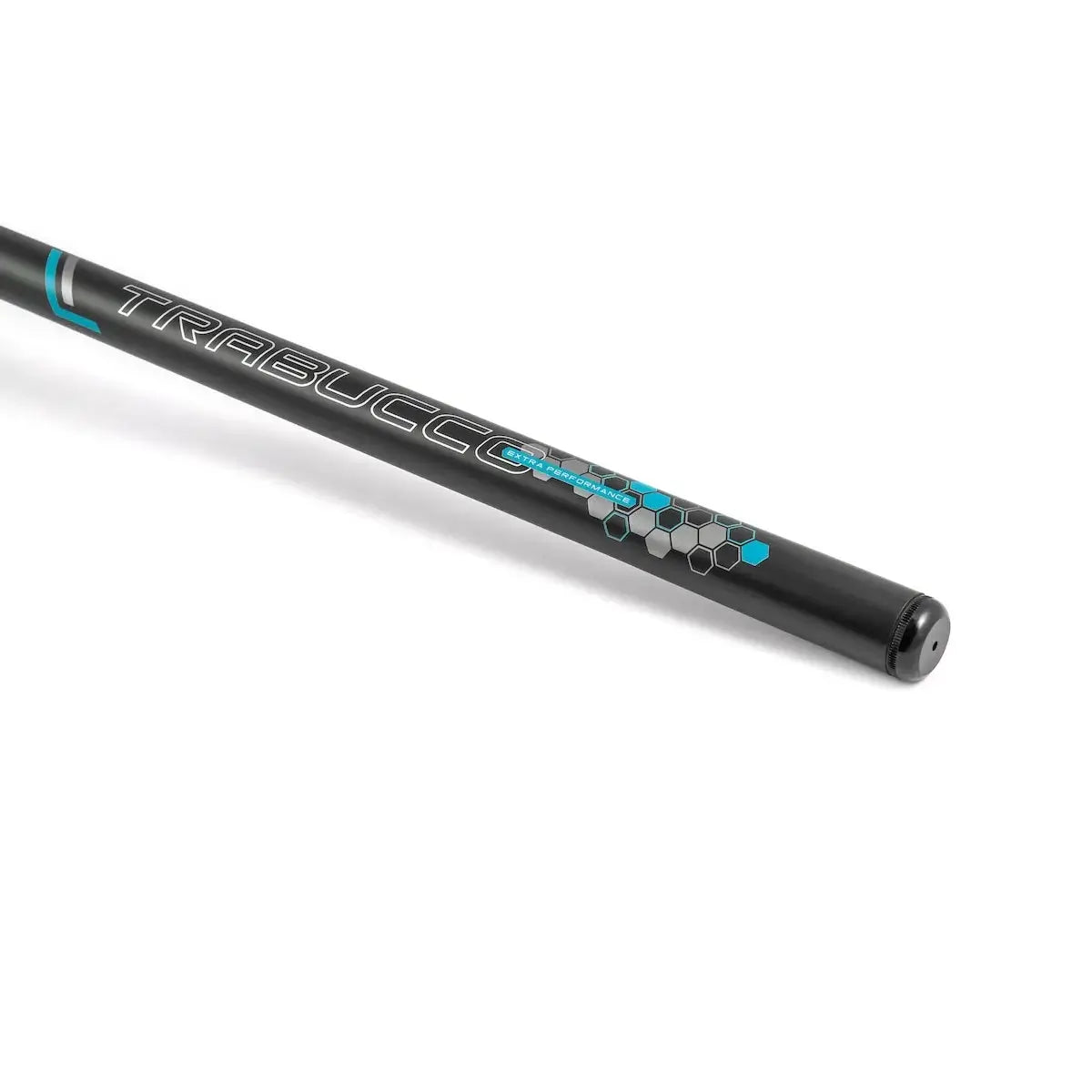 Trabucco Spectrum SX Bolo fishing rod with sleek black design and honeycomb pattern details.