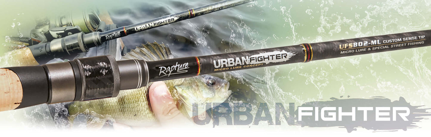 Canna da pesca Urban Fighter Street, realizzata in carbonio, progettata per lo street fishing moderno.