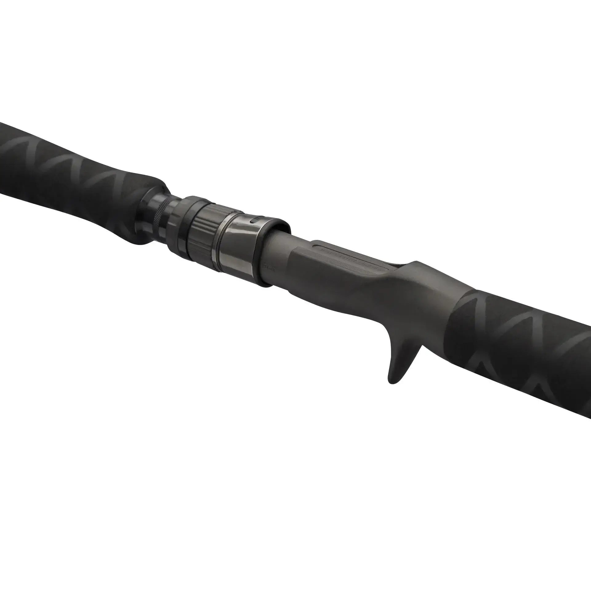 Madcat Full Force Vertical Baitcasting Rod displayed from above, showcasing its lightweight and balanced design.