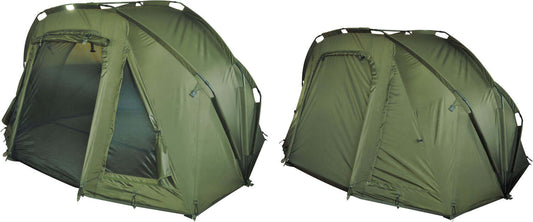 K-Karp PUNISHER DOME tent showcasing spacious design for carpfishing with quick setup and weather protection.