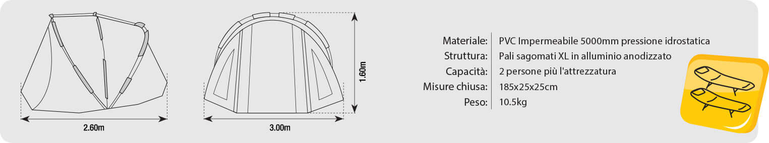 K-Karp PUNISHER DOME dimensions and specifications for an ideal carpfishing tent.
