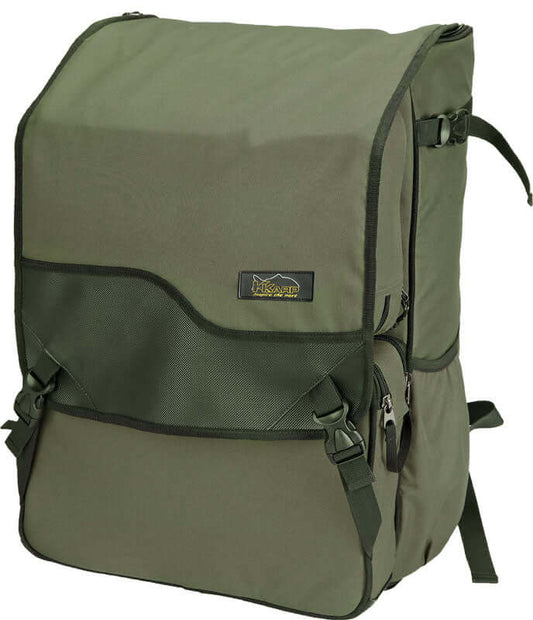 K-Karp SUPREME STALK RUCKSACK in green, designed for carpfishing with multiple storage compartments.
