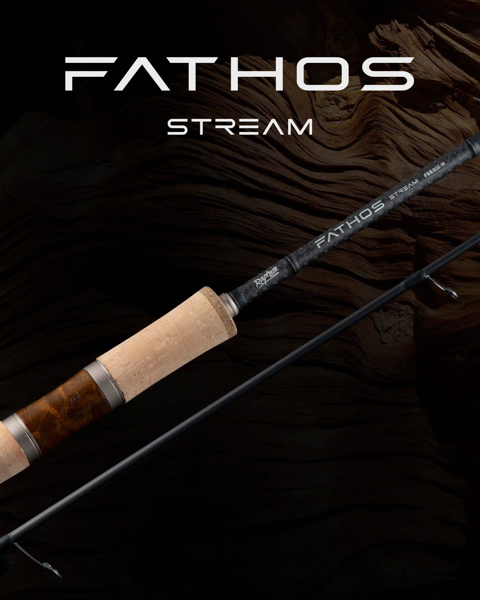 Rapture Fathos Stream fishing rod designed for precision spinning in river and stream conditions.