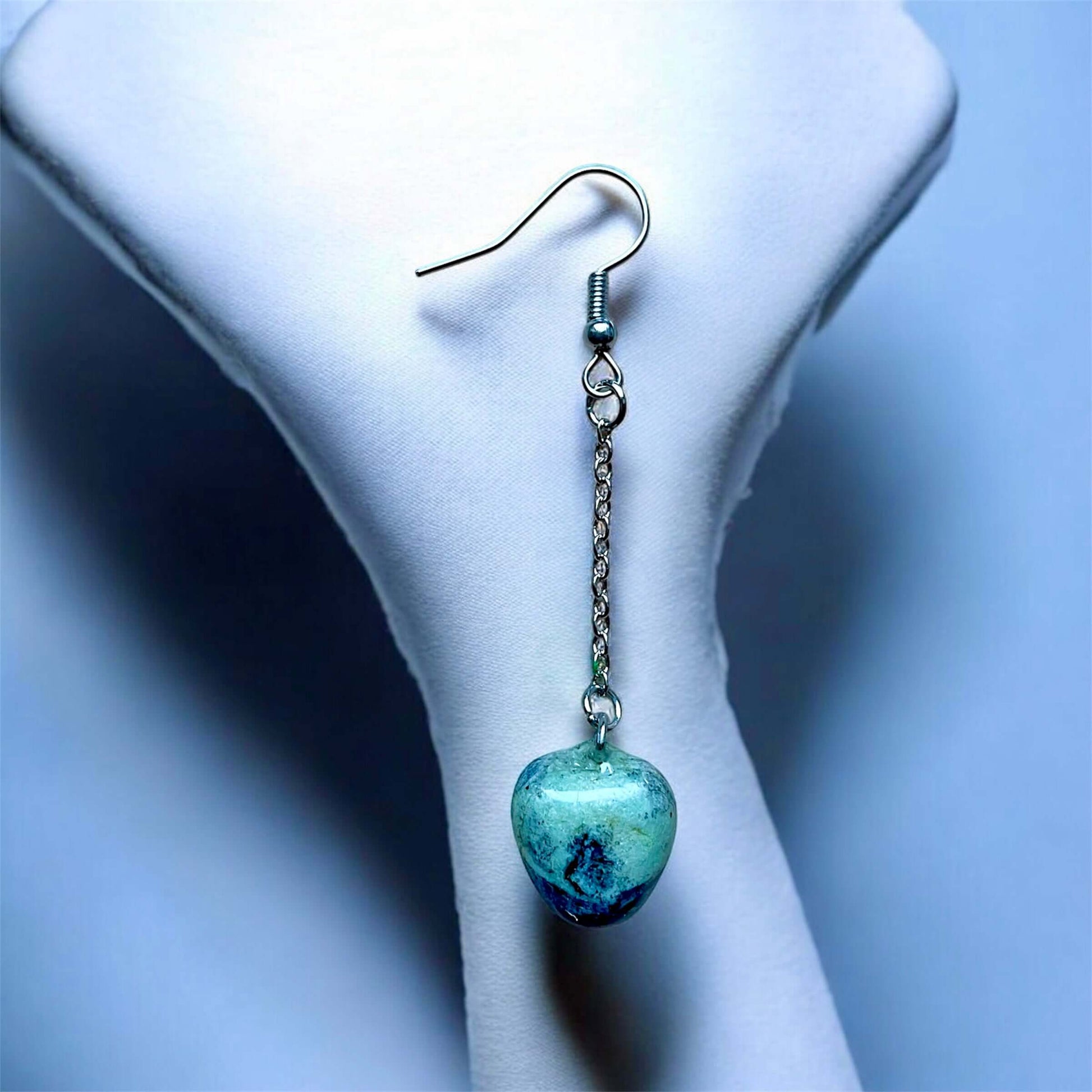 Orecchini Pendenti Artigianali con Pietre Naturali della Valsesia – Incontro di Acqua e Bosco.