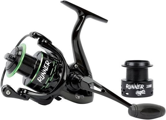 Expert Predator Runner mulinello di pesca con bobina metallica e corpo in grafite per prestazioni elevate.