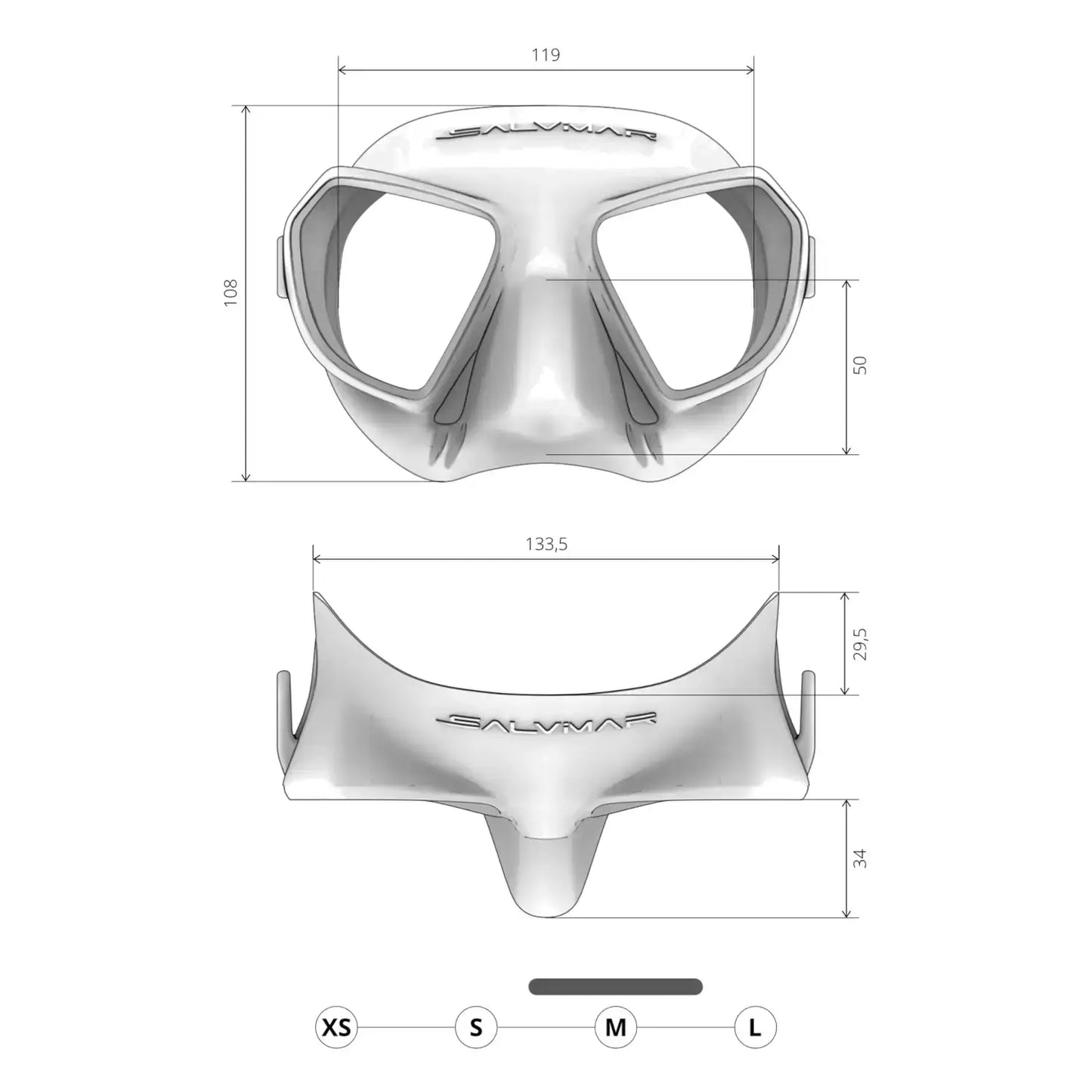 Salvimar Noah – Maschera Apnea a Volume Ridotto