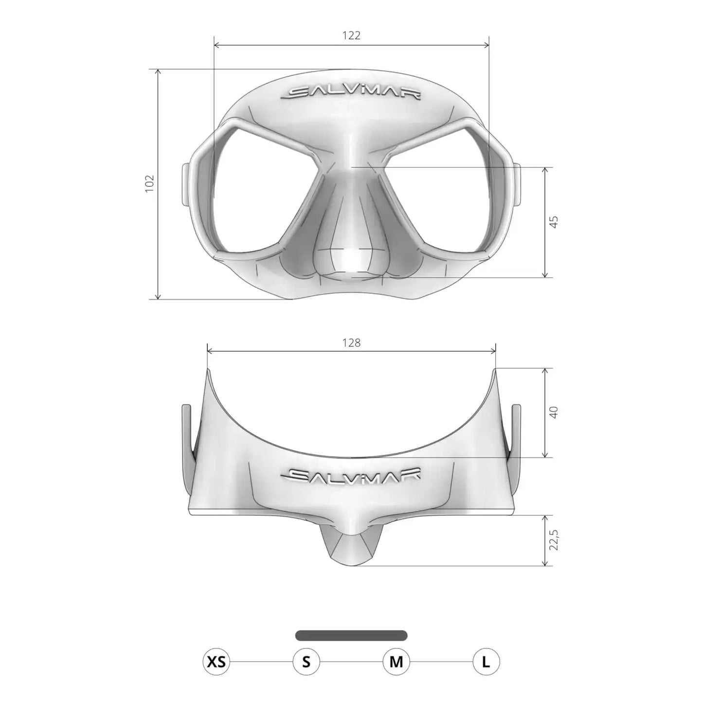 Salvimar Hathor – Maschera Apnea a Volume Ridotto