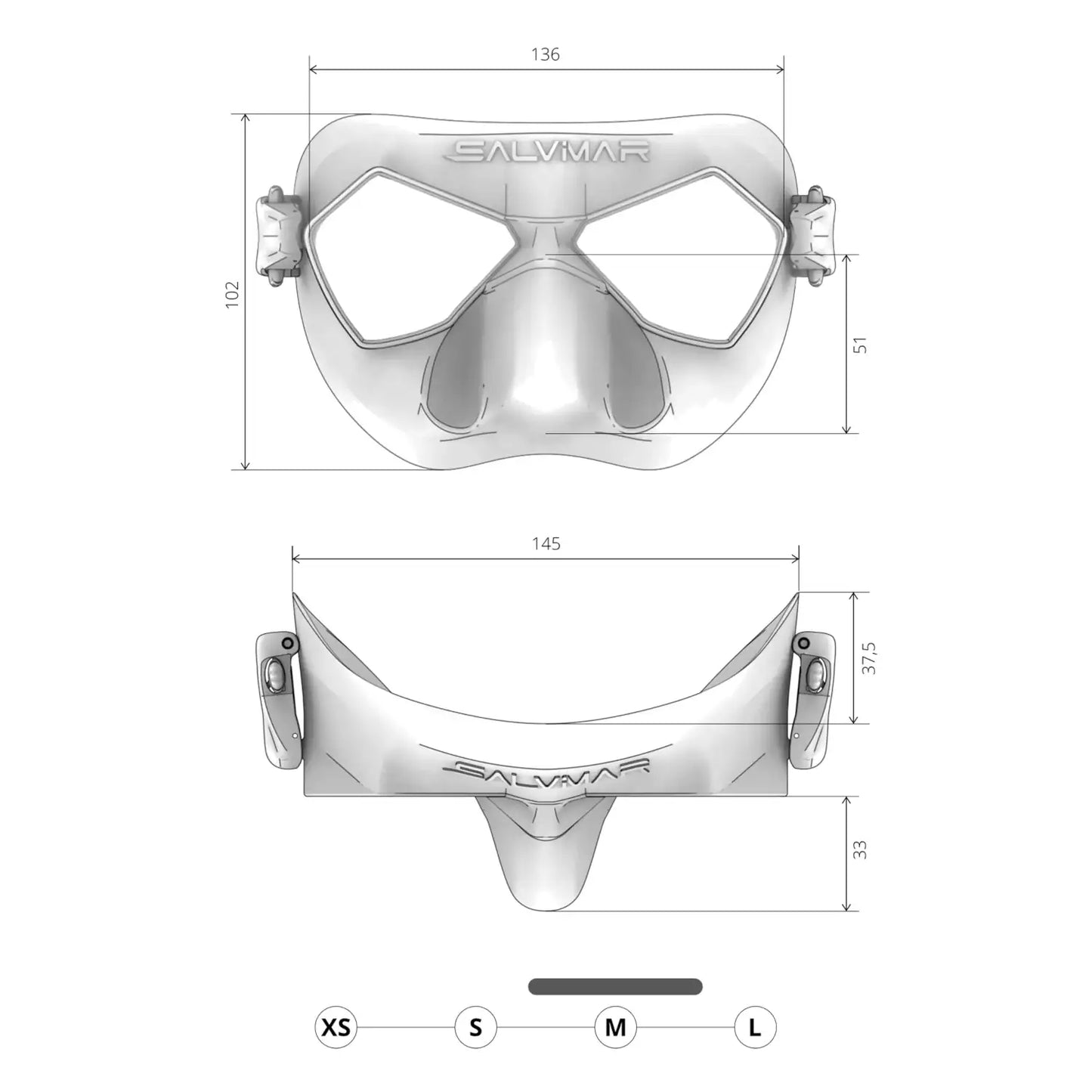 Salvimar Mimic – Maschera Apnea a Volume Ultra-Ridotto
