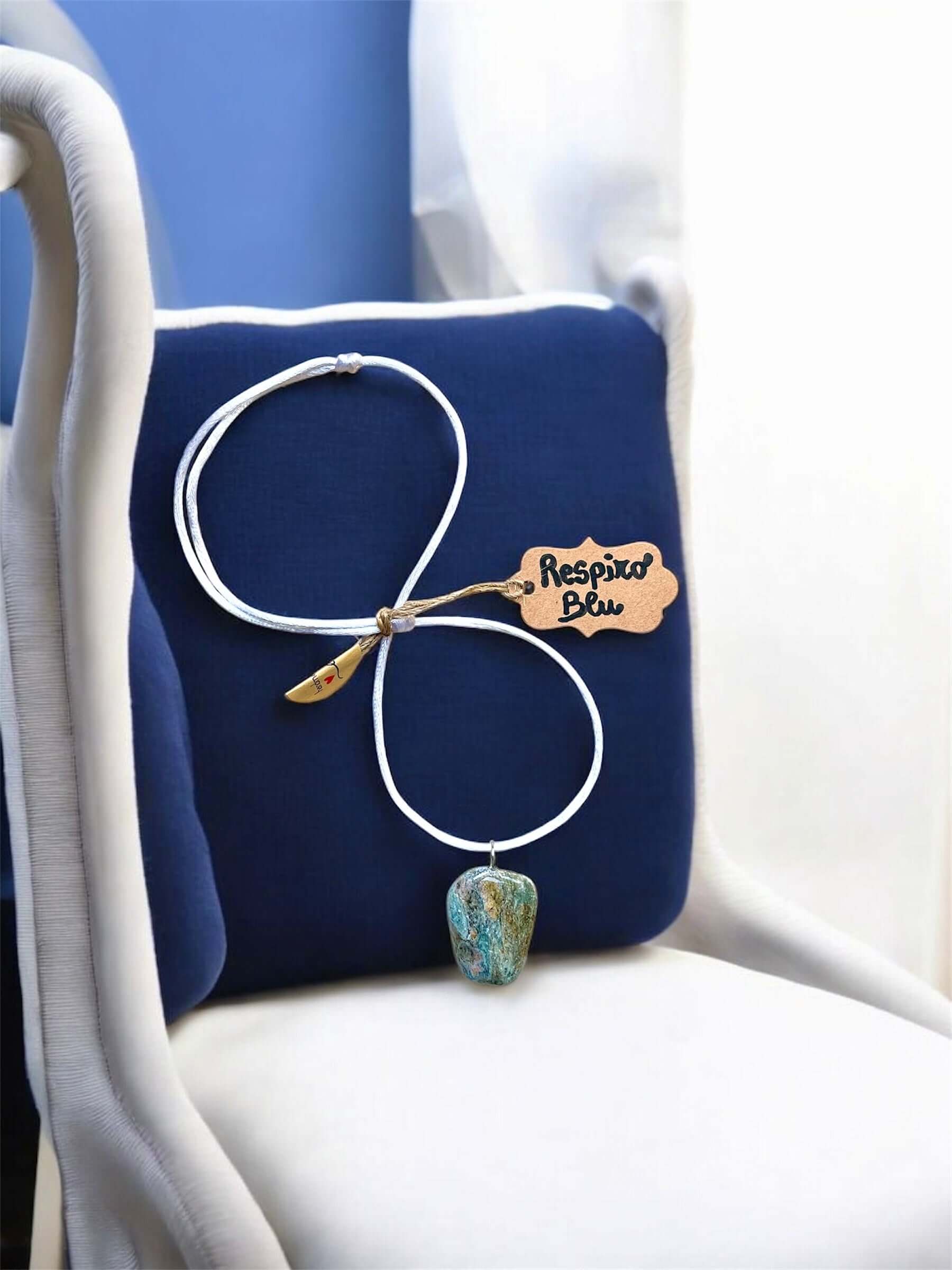 Collana Artigianale con Pietra Naturale dei Fiumi della Valsesia 