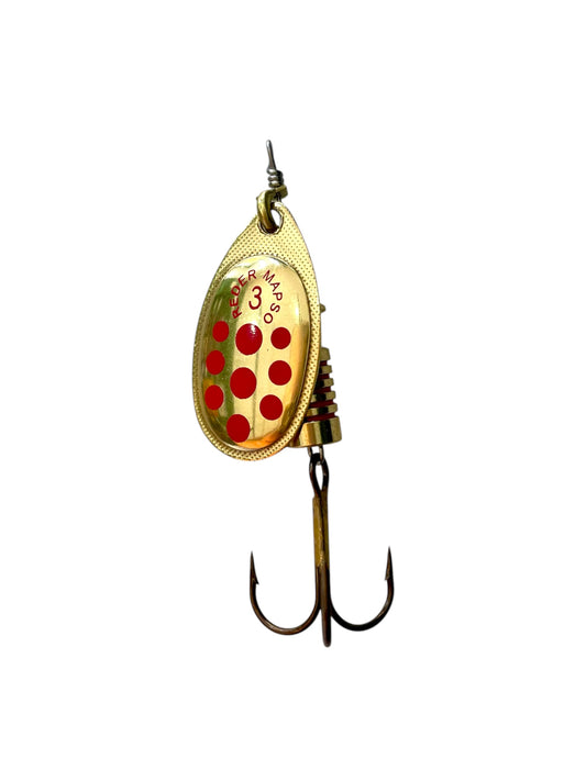 Mapso Reder n.3 – Spinner Dorato con Punti Rossi 7 g
