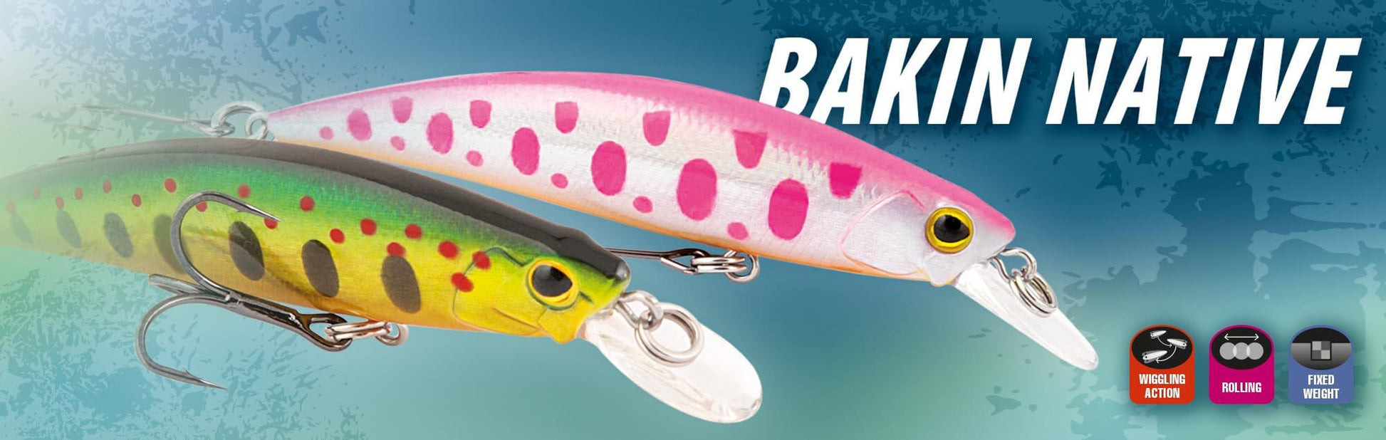 Rapture Bakin Native lures featuring vibrant colors and realistic design for effective fishing.