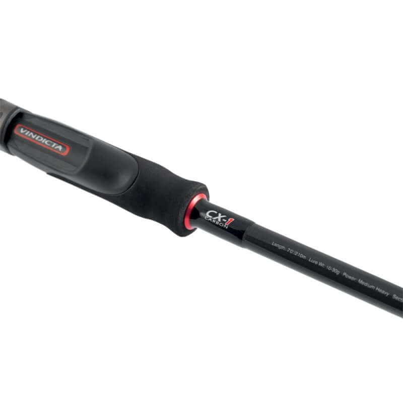 Canna da pesca Vindicta II VDS con manico in sughero, progettata per la pesca spinning efficace.