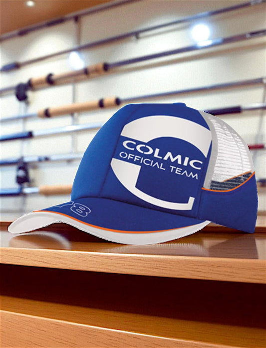 Cappello Colmic Blu con rete - Orange Series FISHING TIME, è tempo di pesca!