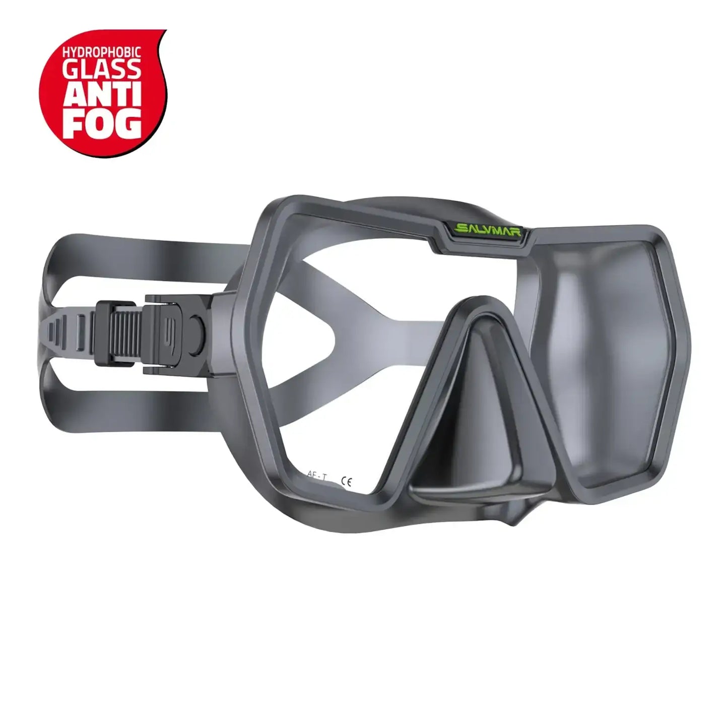 Salvimar Drake Anti-Fog – Maschera Monovetro con Cinghiolo in Silicone