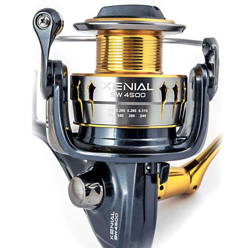 Mulinello da spinning e da fondo Xenial SW FA, design resistente e fluido, ideale per pesca in mare.