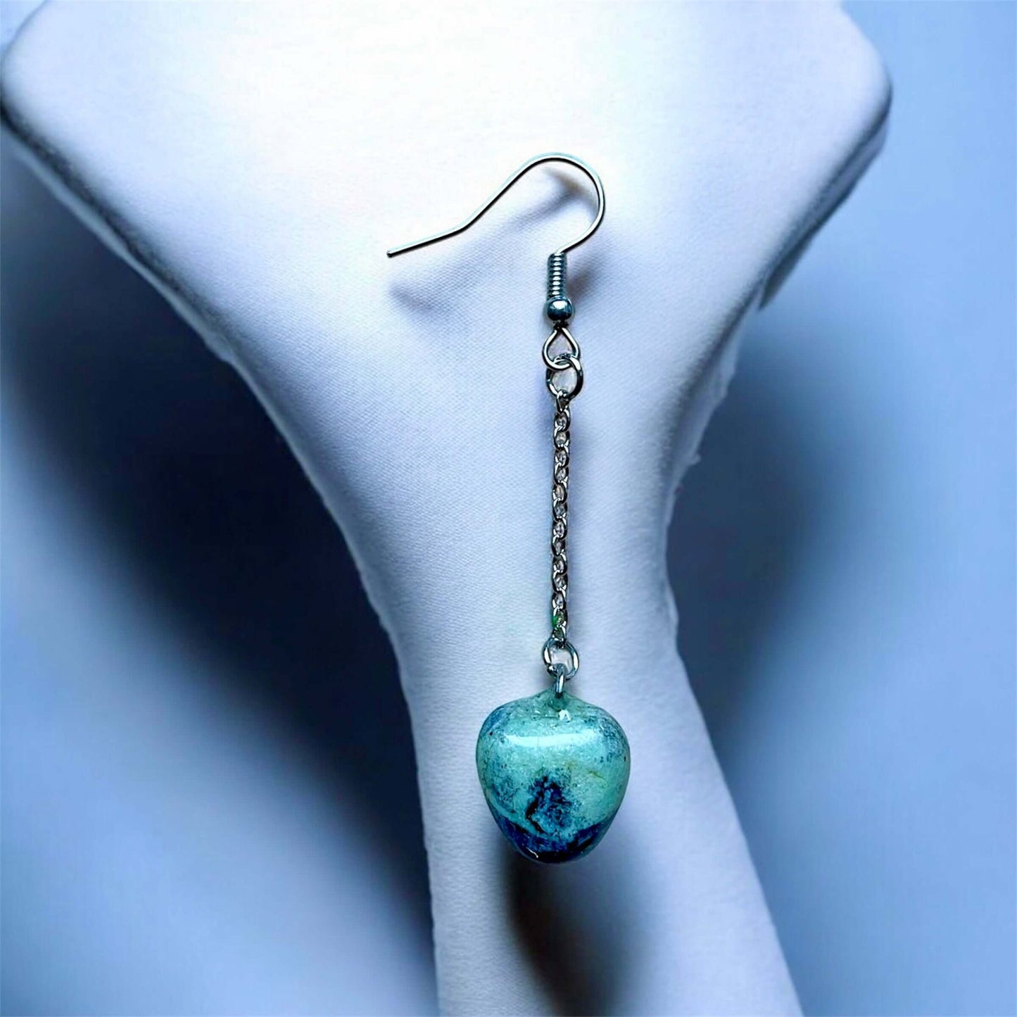 Orecchini Pendenti Artigianali con Pietre Naturali della Valsesia – Incontro di Acqua e Bosco - FISHING TIME, è tempo di pesca!