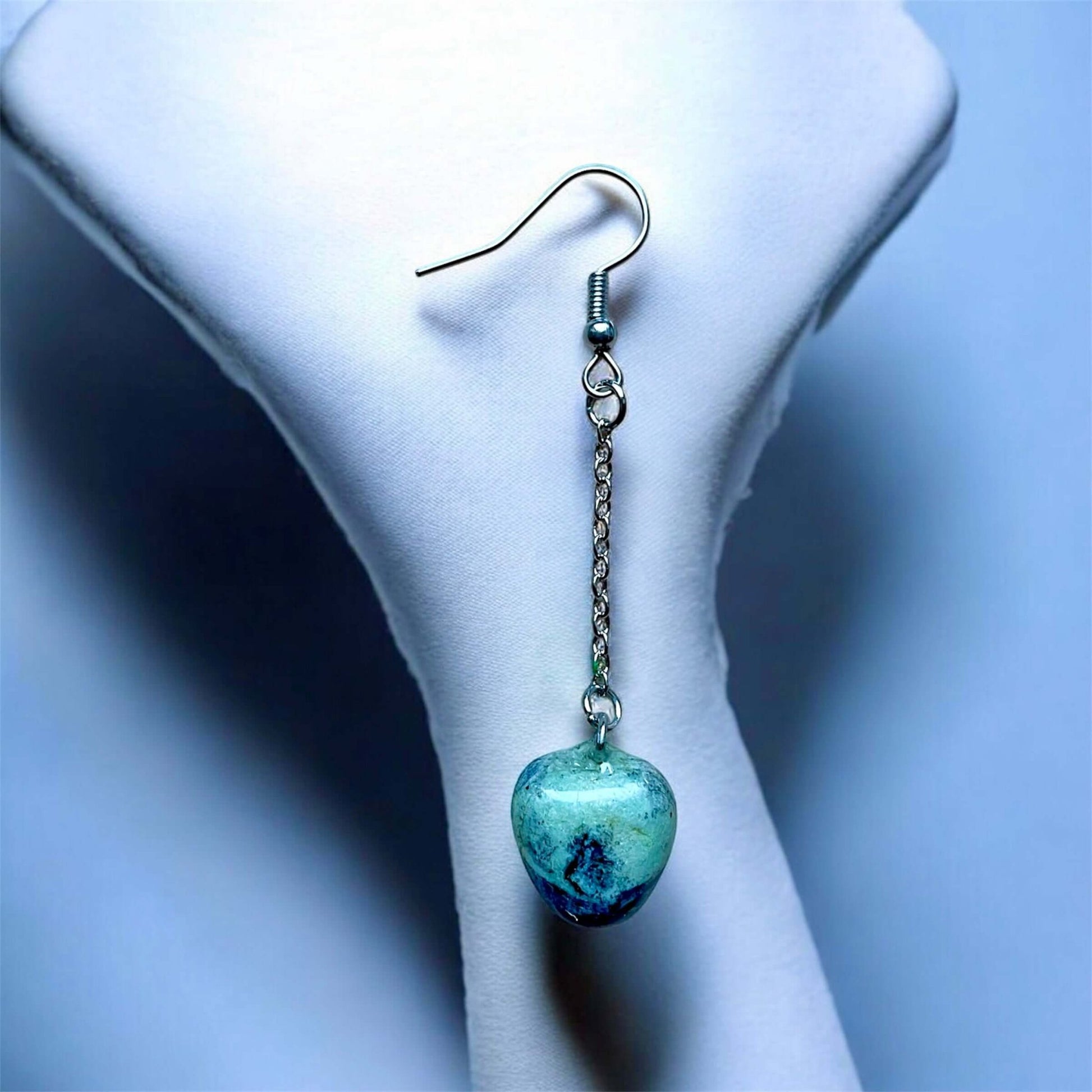 Orecchini Pendenti Artigianali con Pietre Naturali della Valsesia – Incontro di Acqua e Bosco - FISHING TIME, è tempo di pesca!