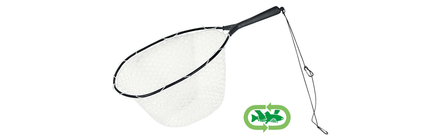 RPT Wading-Kescher aus Silikon 50x40/25h - FISHING TIME, es ist Angelzeit!