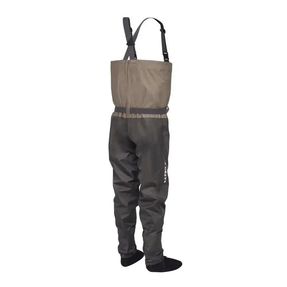 Greys Tail Breathable Stockingfoot Waders featuring a lightweight design for comfort and mobility during fishing activities.