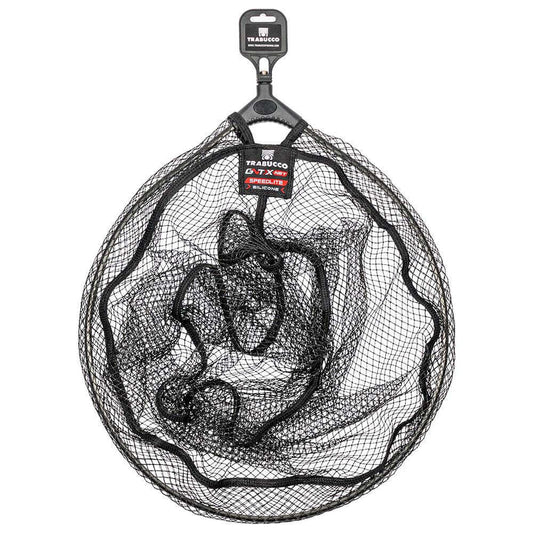 Trabucco GNT Head Black Silicone Silver - Testa Guadino 2026, rete guadino in silicone nero per pesce.