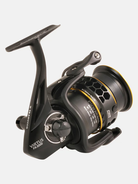 Mulinello da spinning Virtus FA, progettato per affidabilità e fluidità di recupero nella pesca.