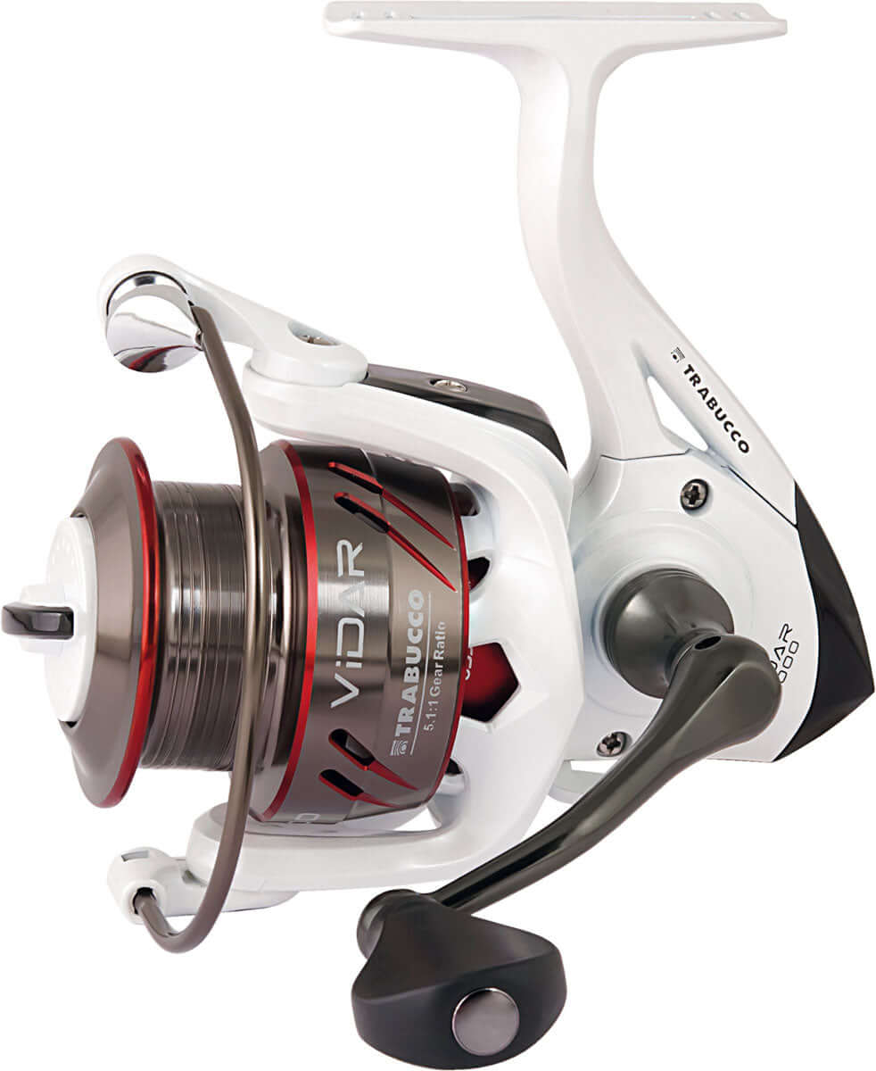 Trabucco Vidar mulinello da spinning con design compatto e frizione regolabile per la pesca a predatori.