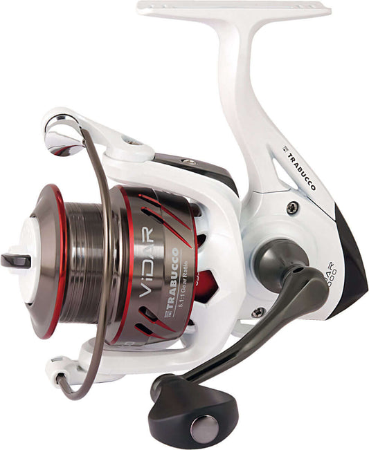 Trabucco Vidar mulinello da spinning con design compatto e frizione regolabile per la pesca a predatori.